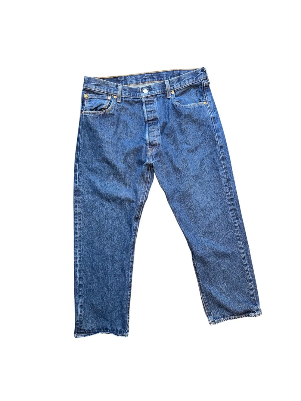 Levi’s 501 Original Button Fly Dark Wash Straight Leg Jeans Men’s 38x30